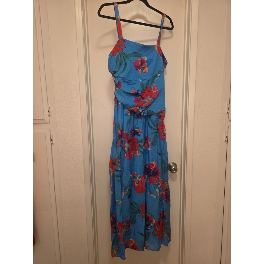 Taylor Asymmetrical Drop‑Waist Maxi Dress Floral Garden Wedding Guest Salsa 12 - Picture 4 of 9